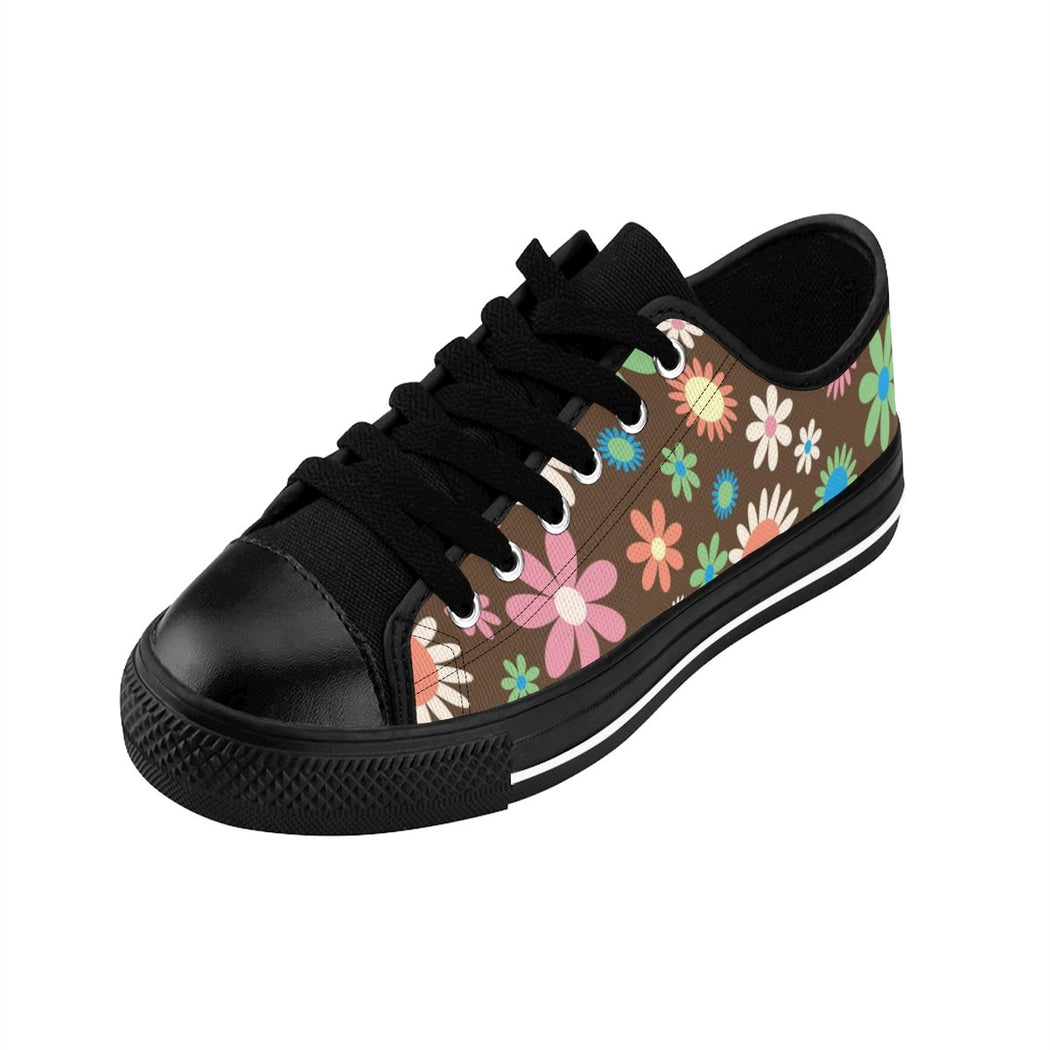 Black Daisy Women's Sneakers - thebirdgirls.com