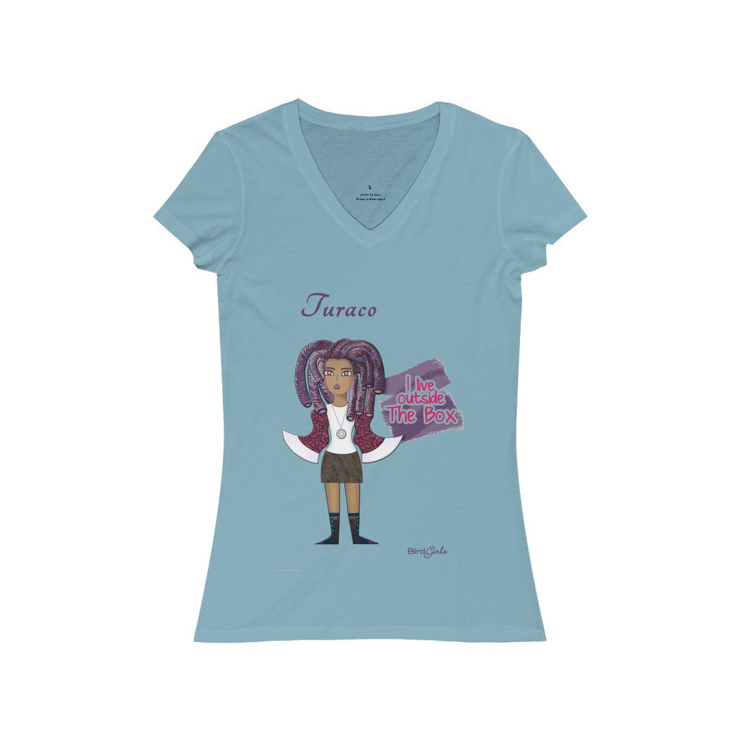 Turaco Women's Jersey Short Sleeve V-Neck Tee - The BirdGirls