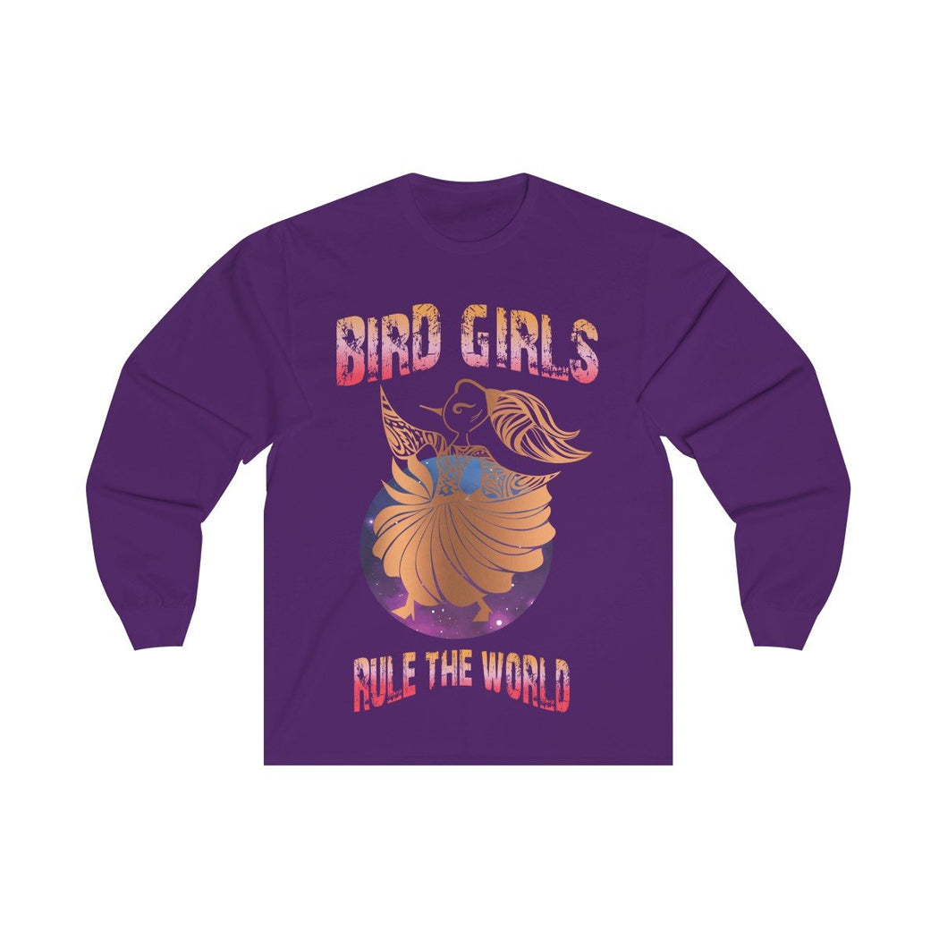 Copper BirdGirls Rule the World Unisex Long Sleeve Tee - The BirdGirls
