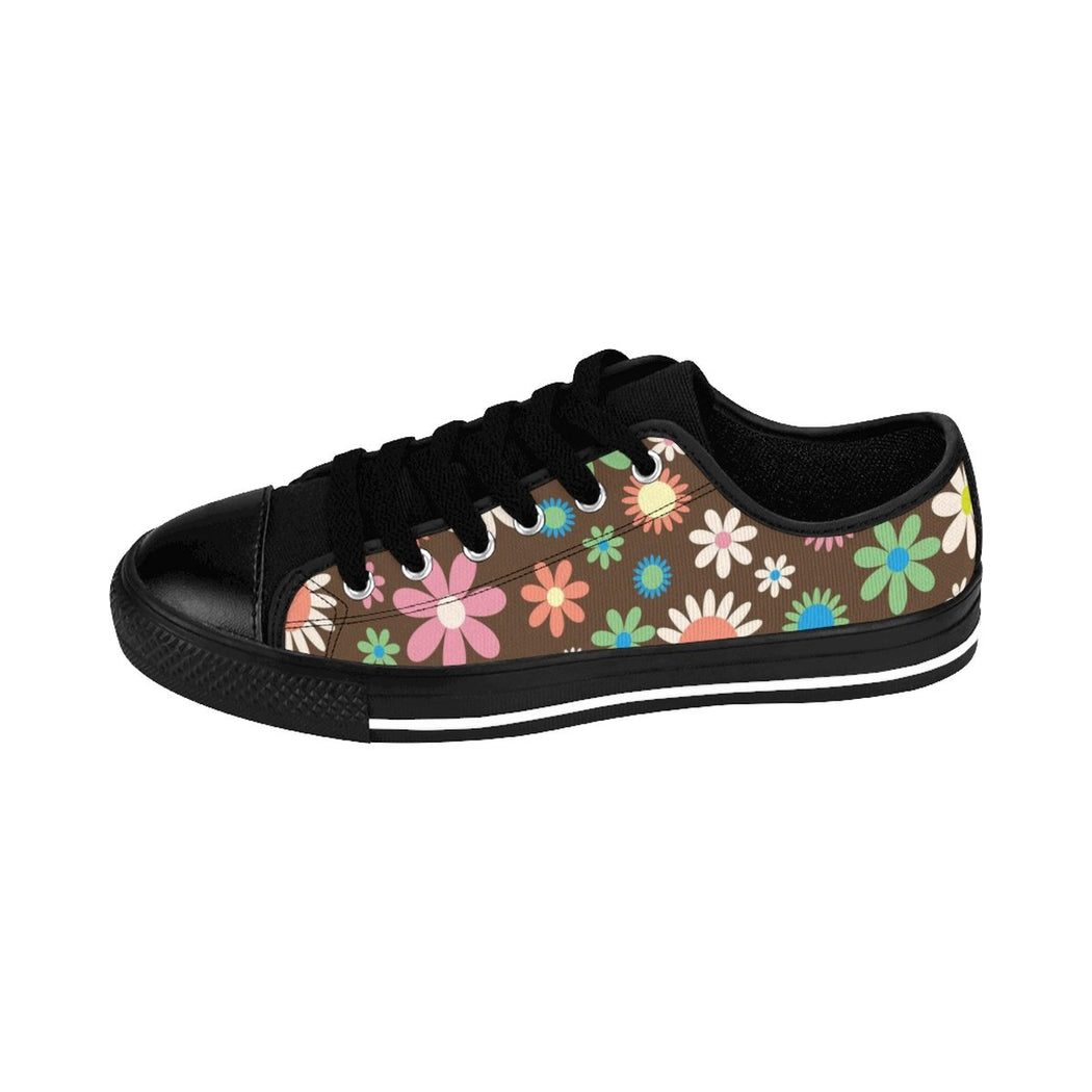 Black Daisy Women's Sneakers - thebirdgirls.com