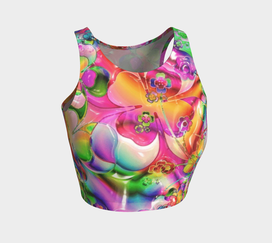 BirdGirls Neon Flower Crop Top - The BirdGirls
