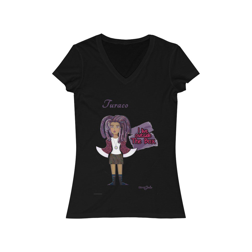Turaco Women's Jersey Short Sleeve V-Neck Tee - The BirdGirls