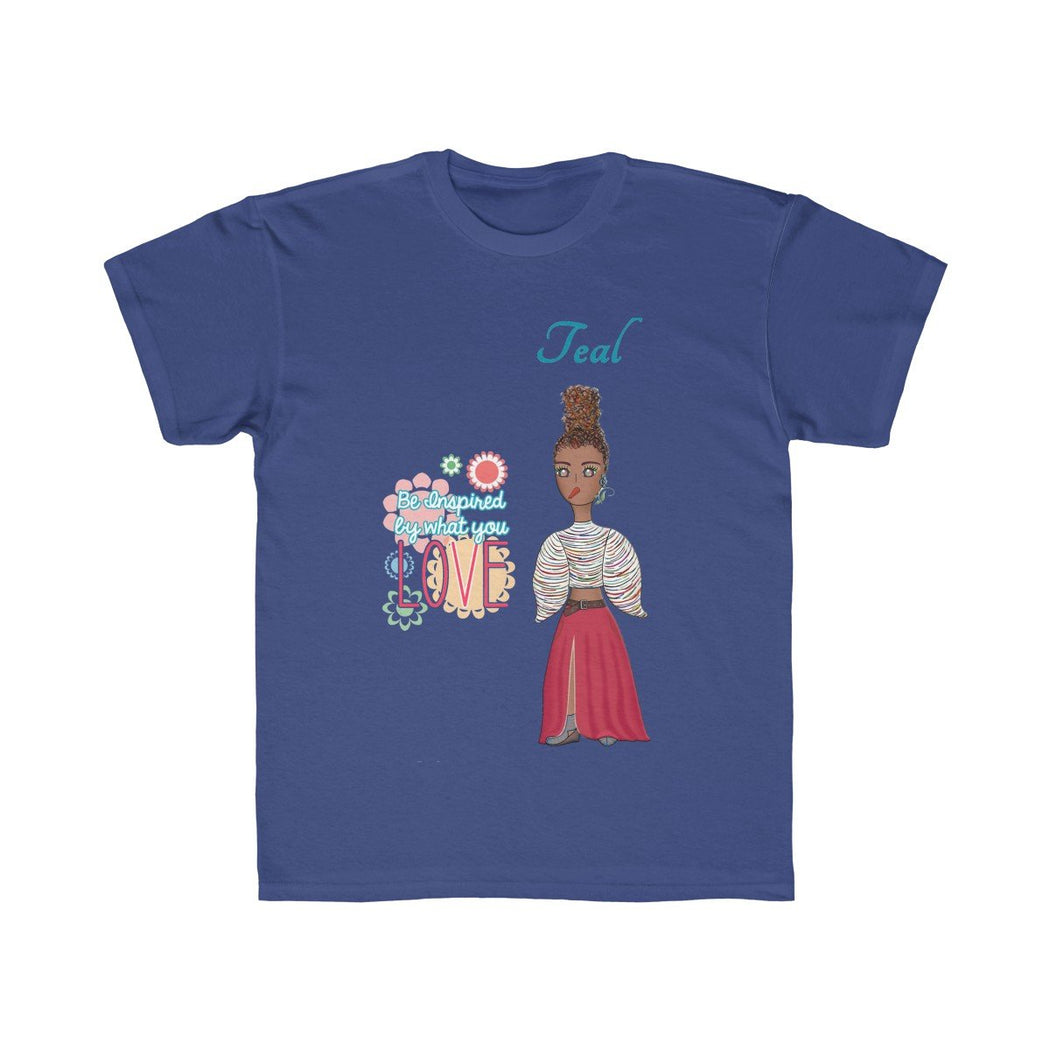 Teal Kids Regular Fit Tee - The BirdGirls