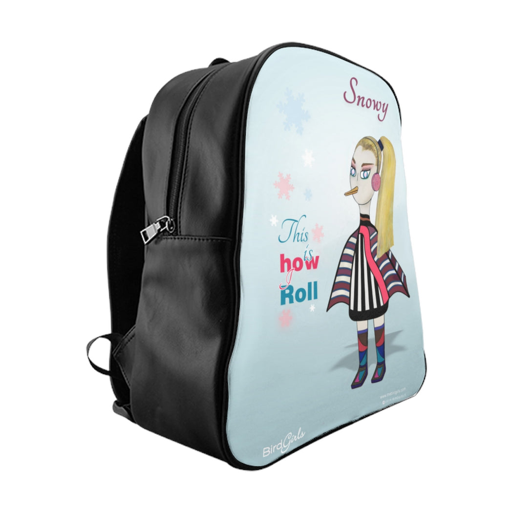 Snowy BirdGirl School Backpack - thebirdgirls.com
