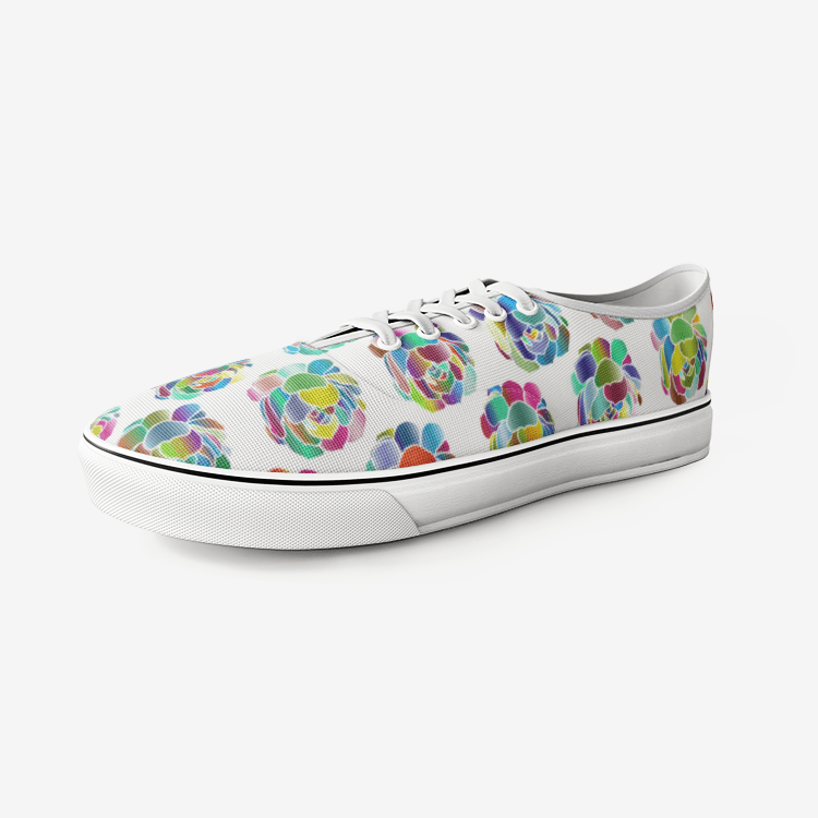 BirdGirls Colored Rose Unisex Canvas Shoes Fashion Low Cut Loafer Sneakers - The BirdGirls