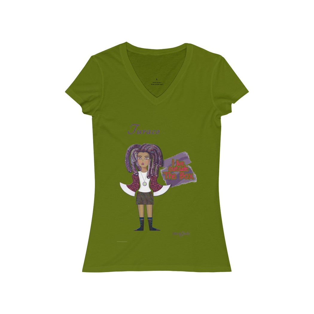 Turaco Women's Jersey Short Sleeve V-Neck Tee - The BirdGirls