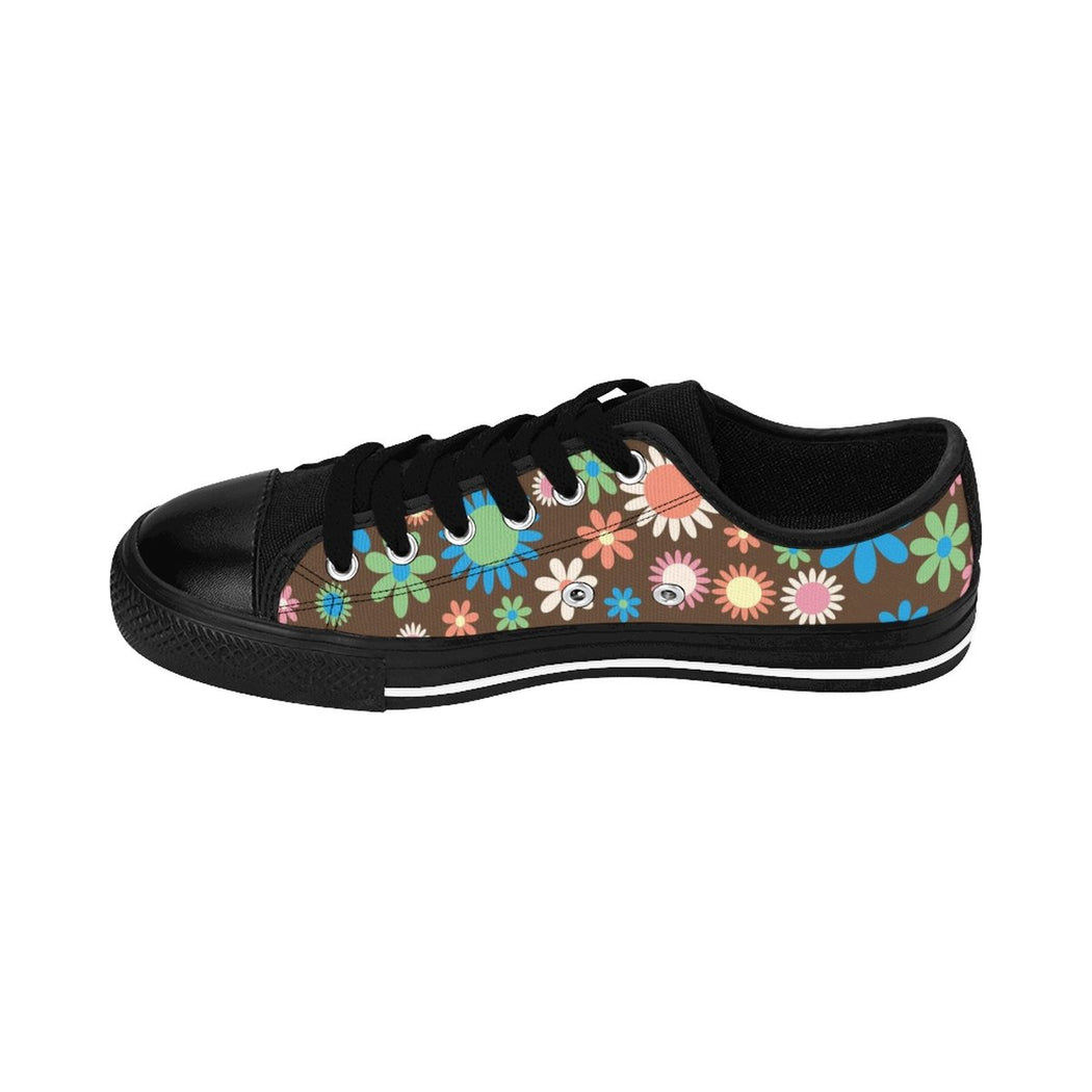 Black Daisy Women's Sneakers - thebirdgirls.com