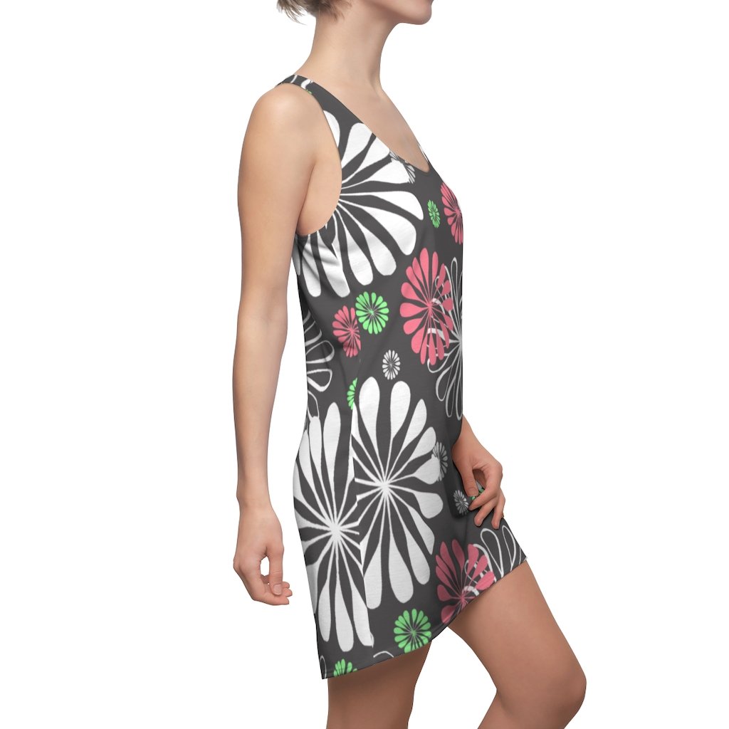 BirdGirls Flowers Galore Women's Cut & Sew Racerback Dress - The BirdGirls