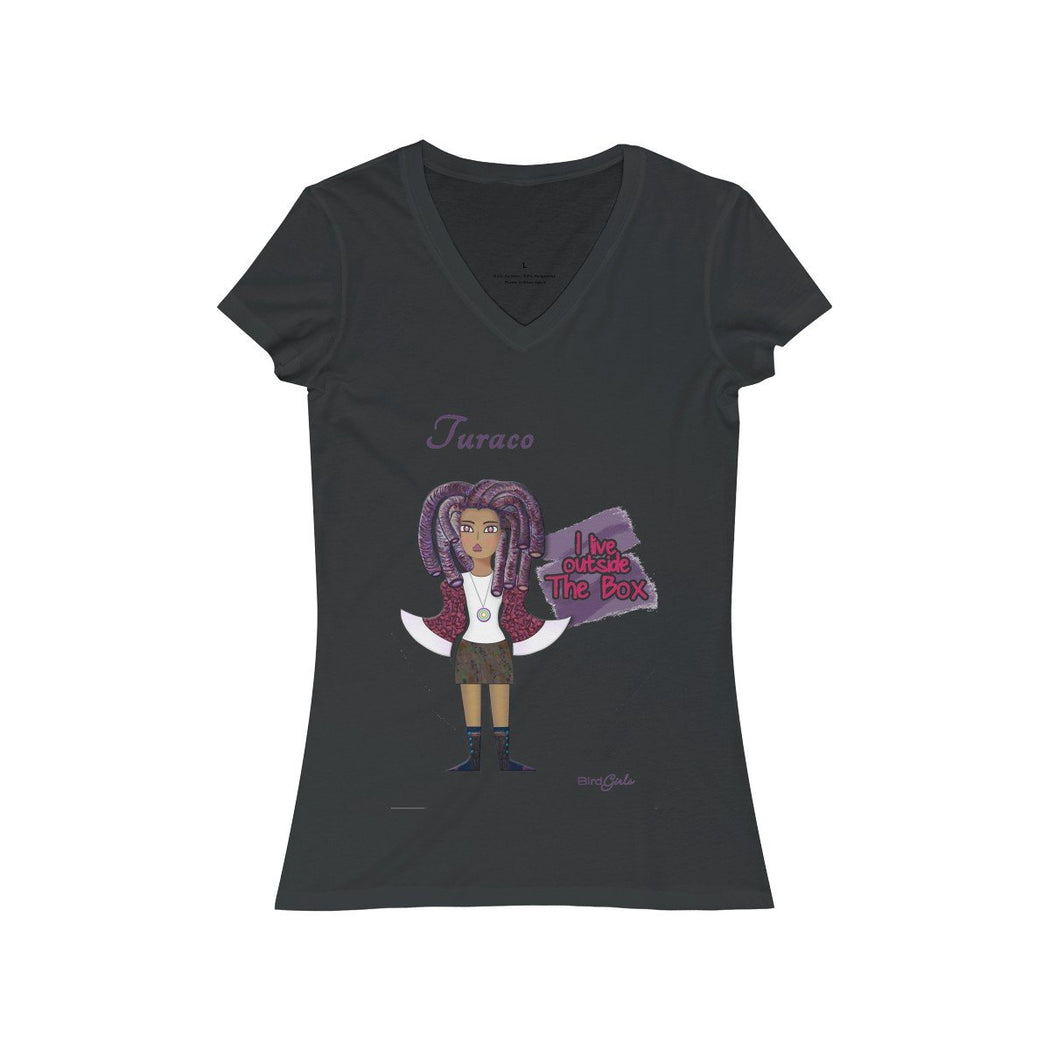 Turaco Women's Jersey Short Sleeve V-Neck Tee - The BirdGirls