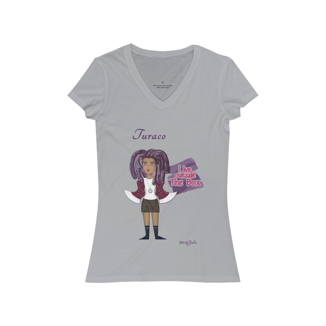 Turaco Women's Jersey Short Sleeve V-Neck Tee - The BirdGirls
