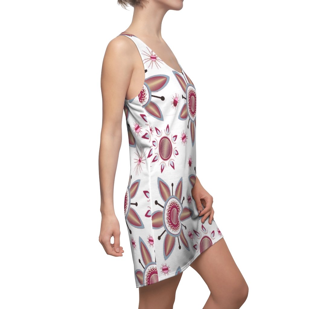 BirdGirls Orbital Flower Women's Cut & Sew Racerback Dress - The BirdGirls