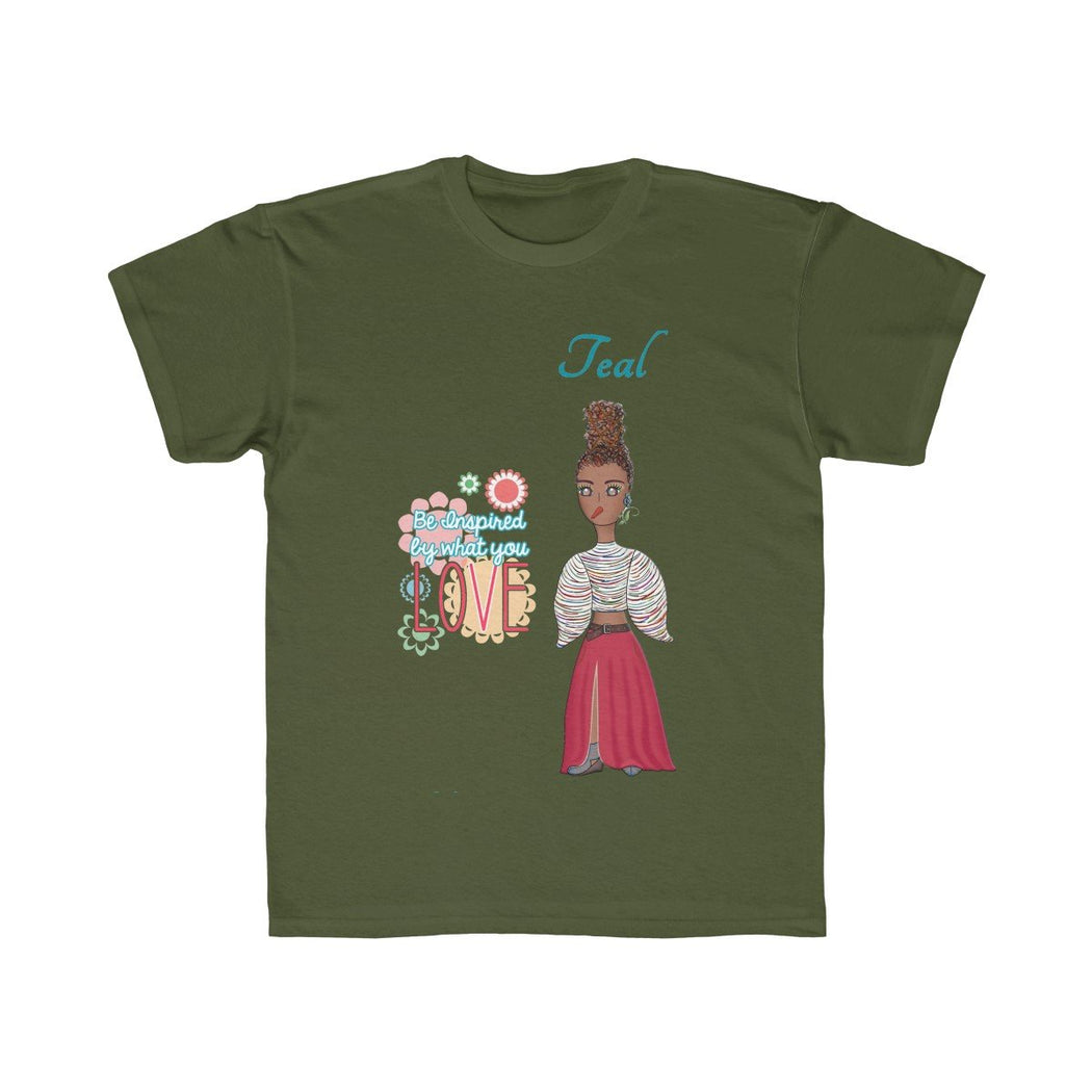 Teal Kids Regular Fit Tee - The BirdGirls