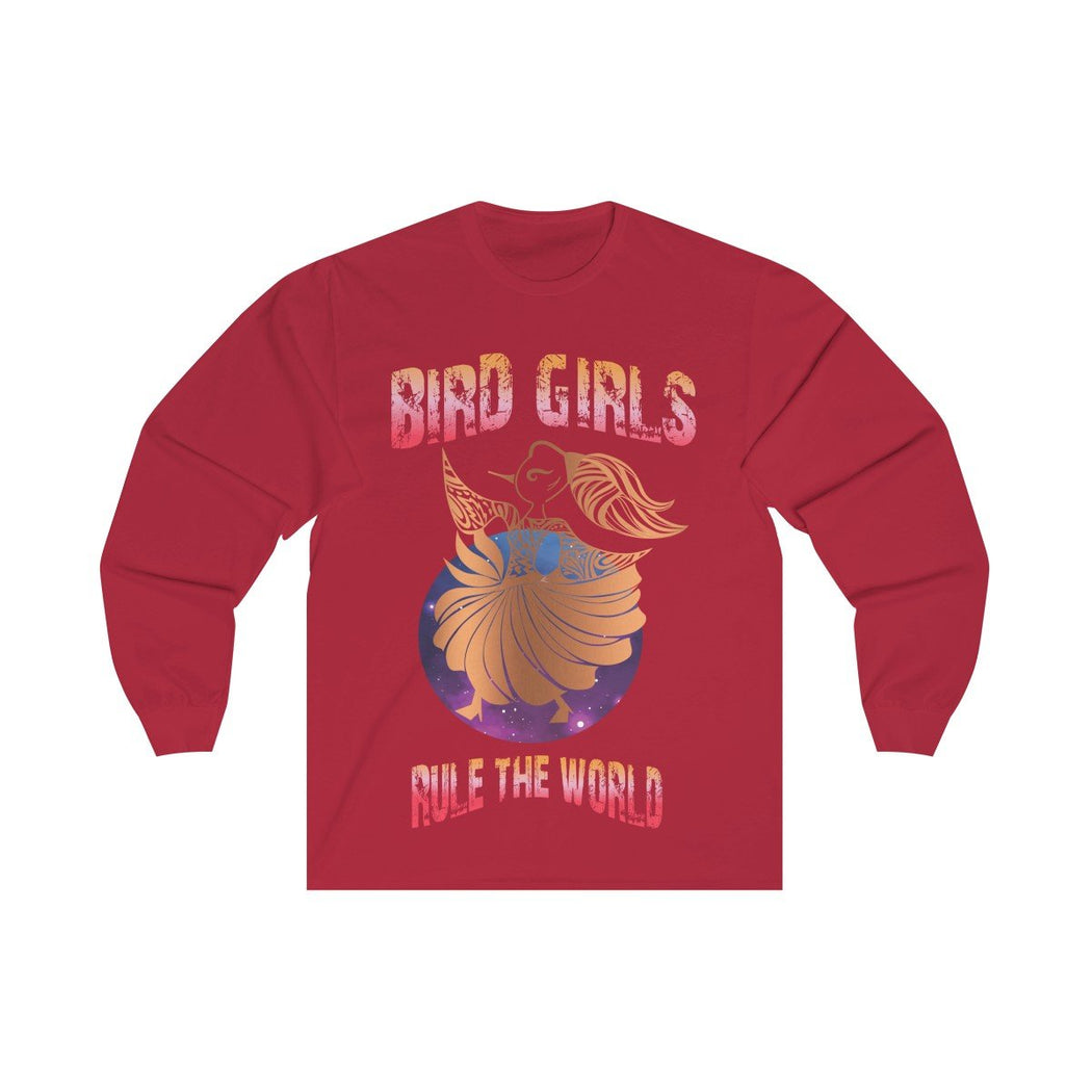 Copper BirdGirls Rule the World Unisex Long Sleeve Tee - The BirdGirls
