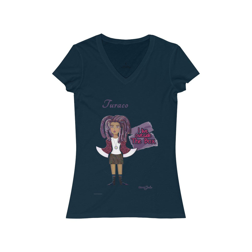 Turaco Women's Jersey Short Sleeve V-Neck Tee - The BirdGirls