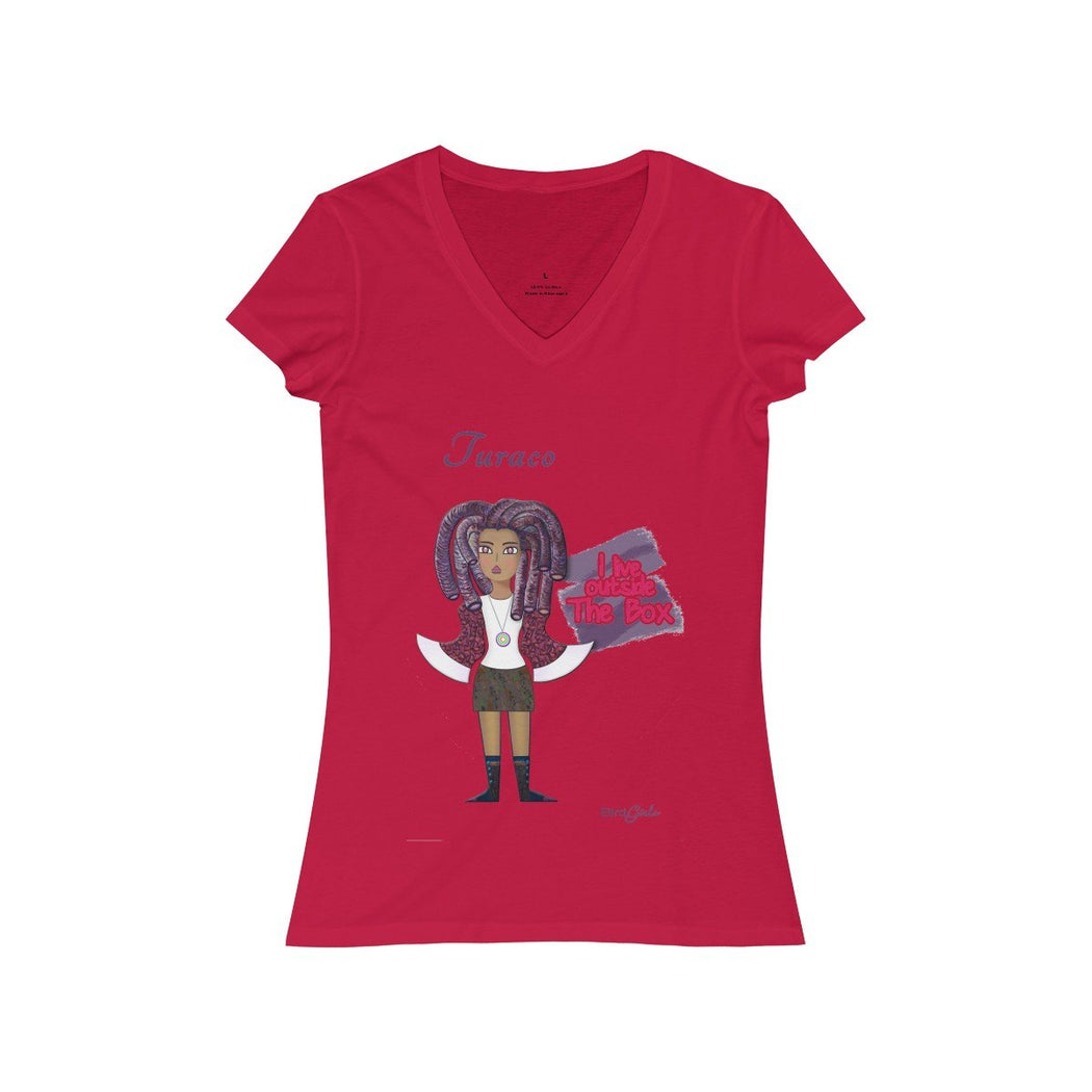 Turaco Women's Jersey Short Sleeve V-Neck Tee - The BirdGirls