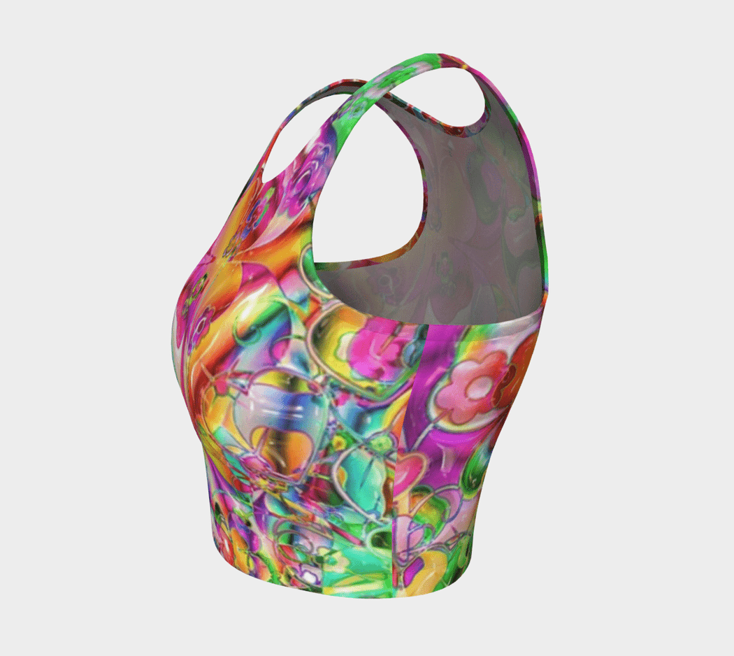 BirdGirls Neon Flower Crop Top - The BirdGirls