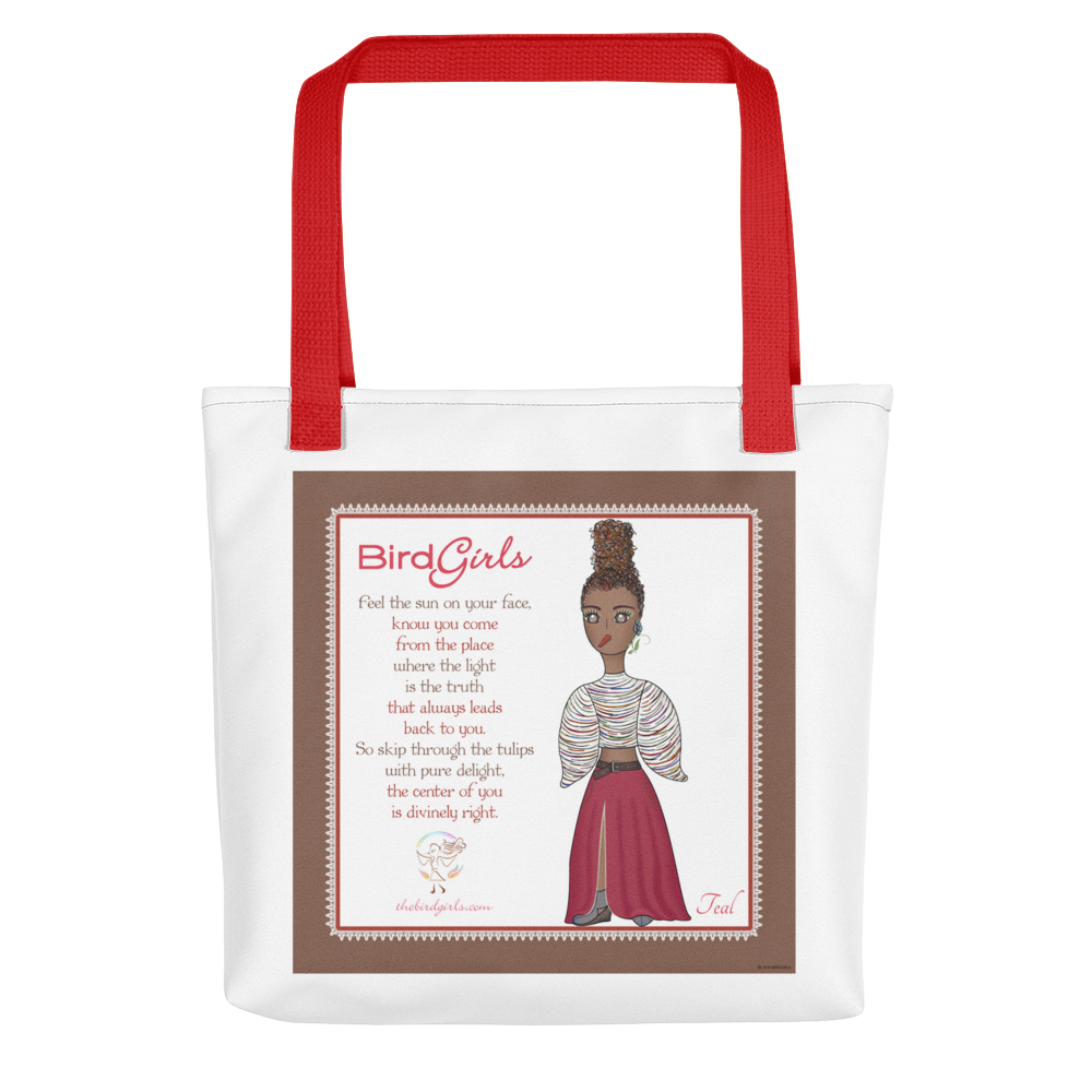 Teal Tote bag - thebirdgirls.com