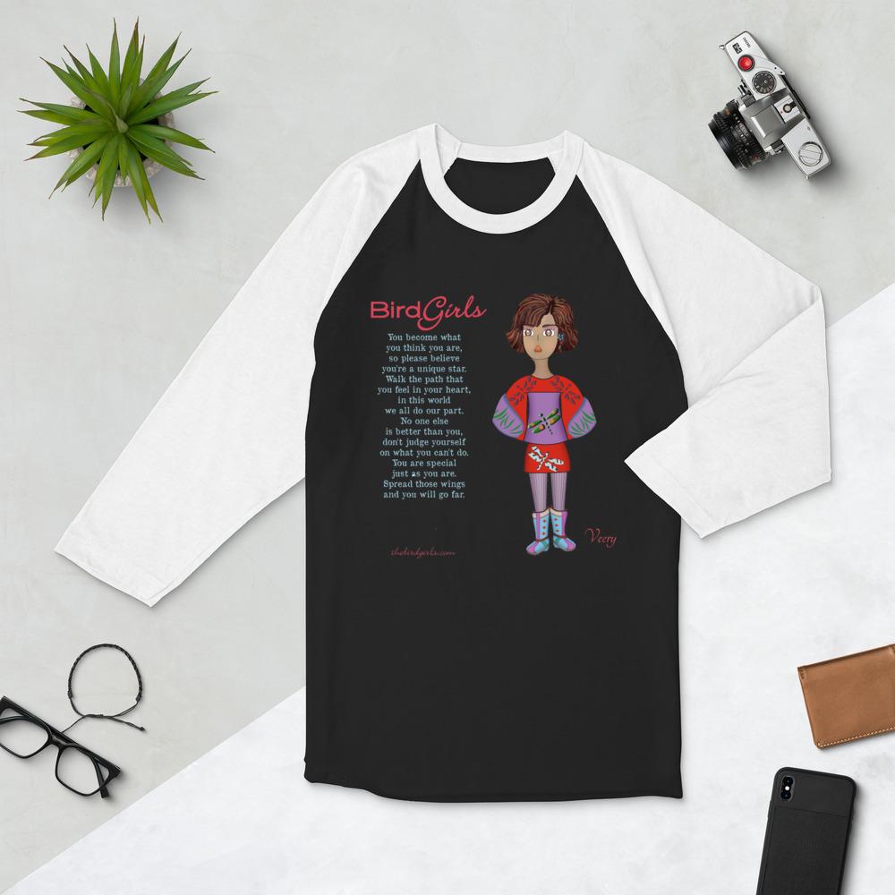 Veery 3/4 sleeve raglan shirt - The BirdGirls