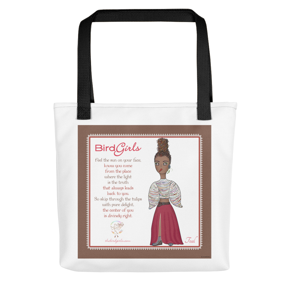 Teal Tote bag - thebirdgirls.com