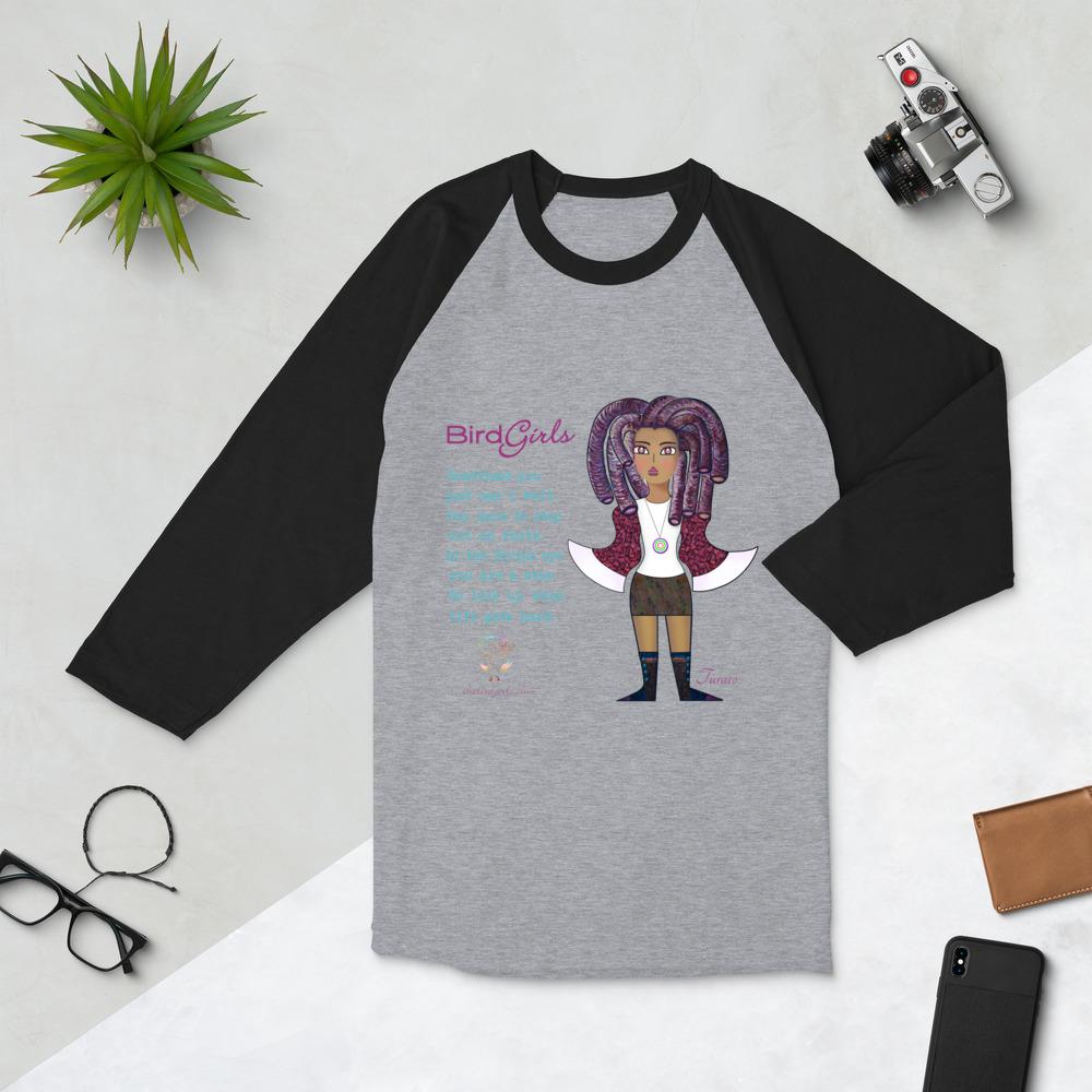 Turaco 3/4 sleeve raglan shirt - The BirdGirls