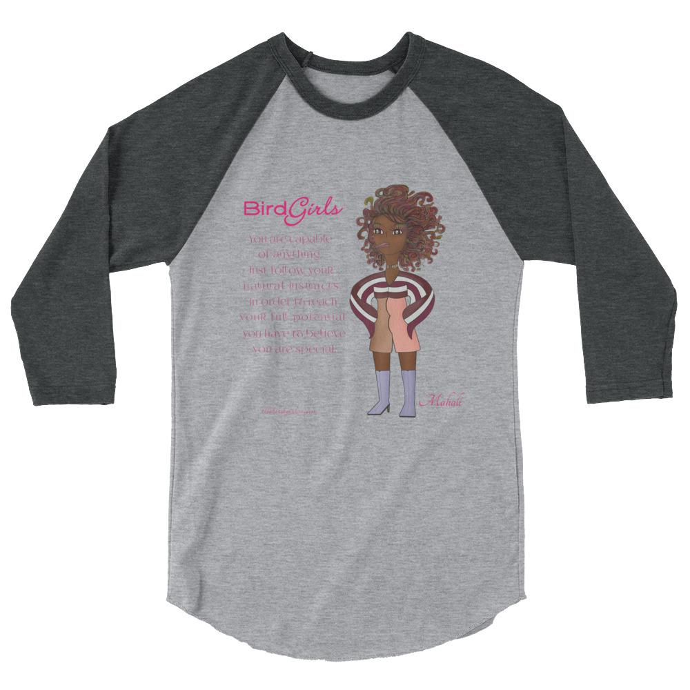 Mahalia 3/4 sleeve raglan shirt - The BirdGirls