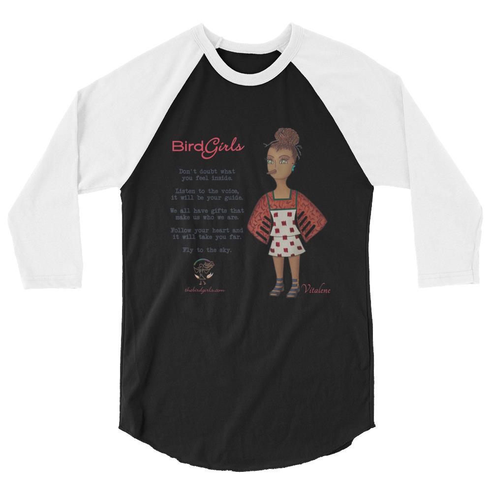 Vitalene 3/4 sleeve raglan shirt - The BirdGirls