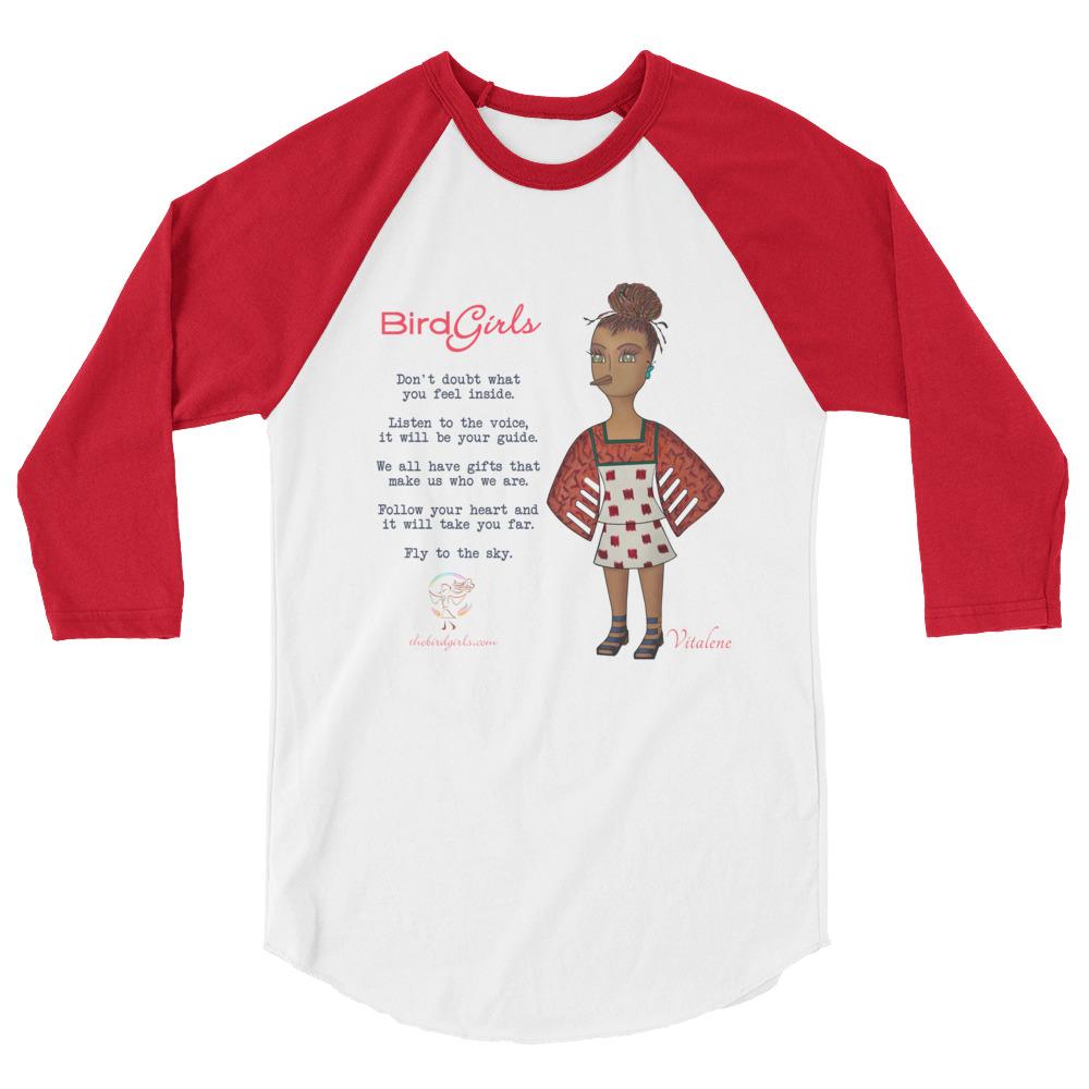Vitalene 3/4 sleeve raglan shirt - The BirdGirls