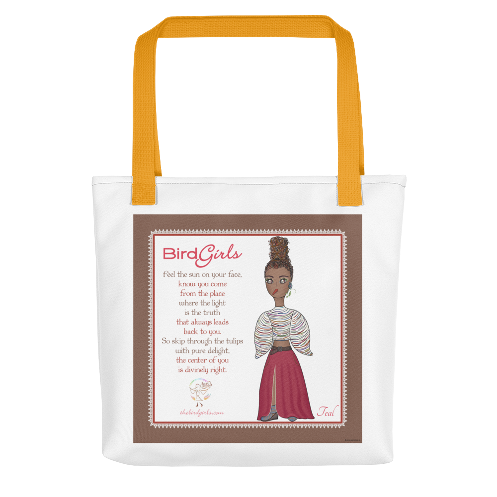 Teal Tote bag - thebirdgirls.com