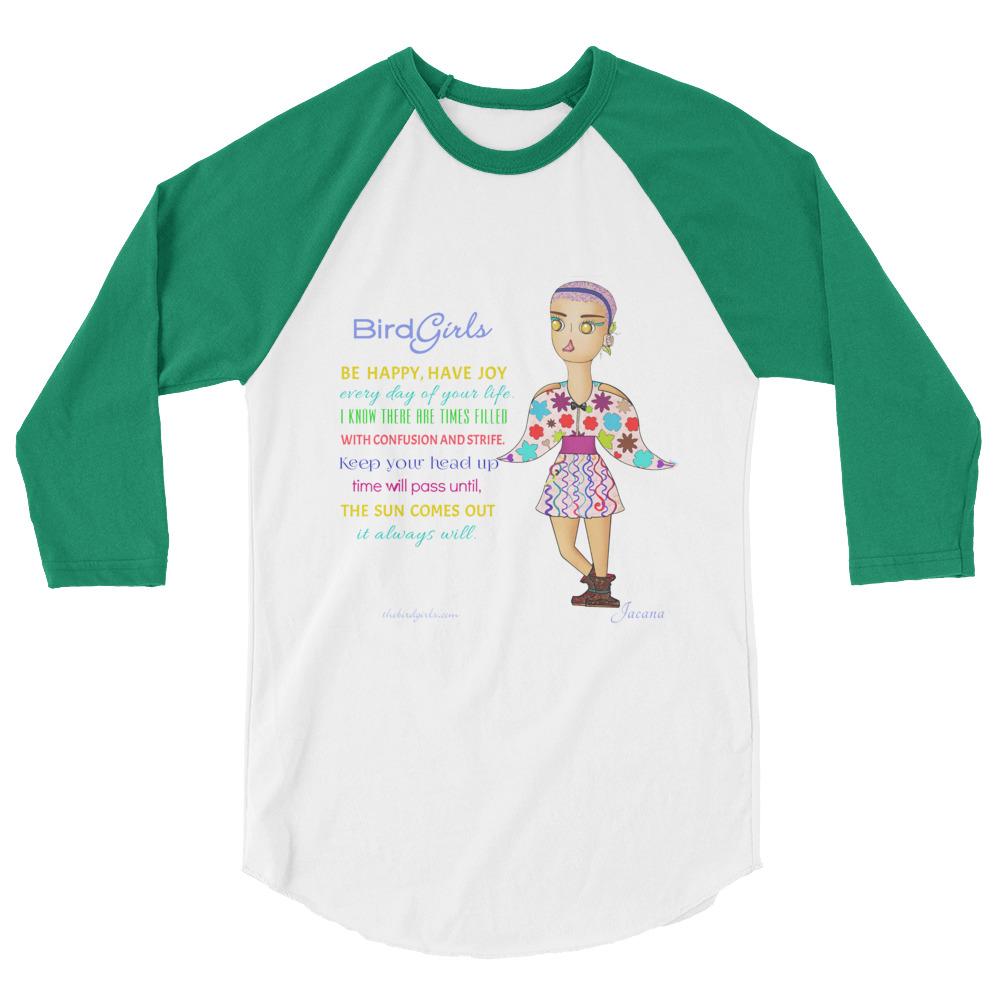 Jacana 3/4 sleeve raglan shirt - The BirdGirls
