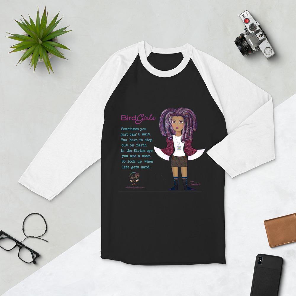 Turaco 3/4 sleeve raglan shirt - The BirdGirls