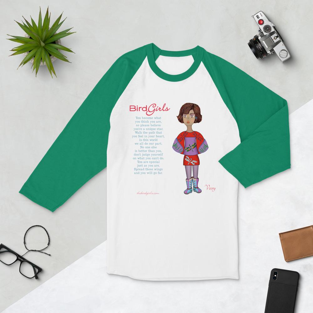 Veery 3/4 sleeve raglan shirt - The BirdGirls