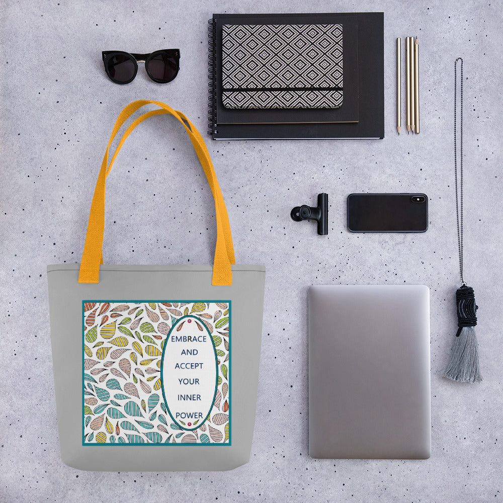 Leaf Medley Slogan Tote Bag - thebirdgirls.com