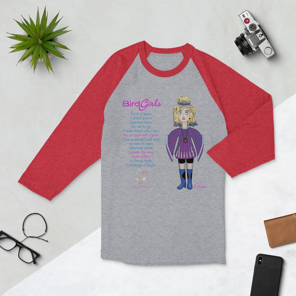 Chukar 3/4 sleeve raglan shirt - The BirdGirls