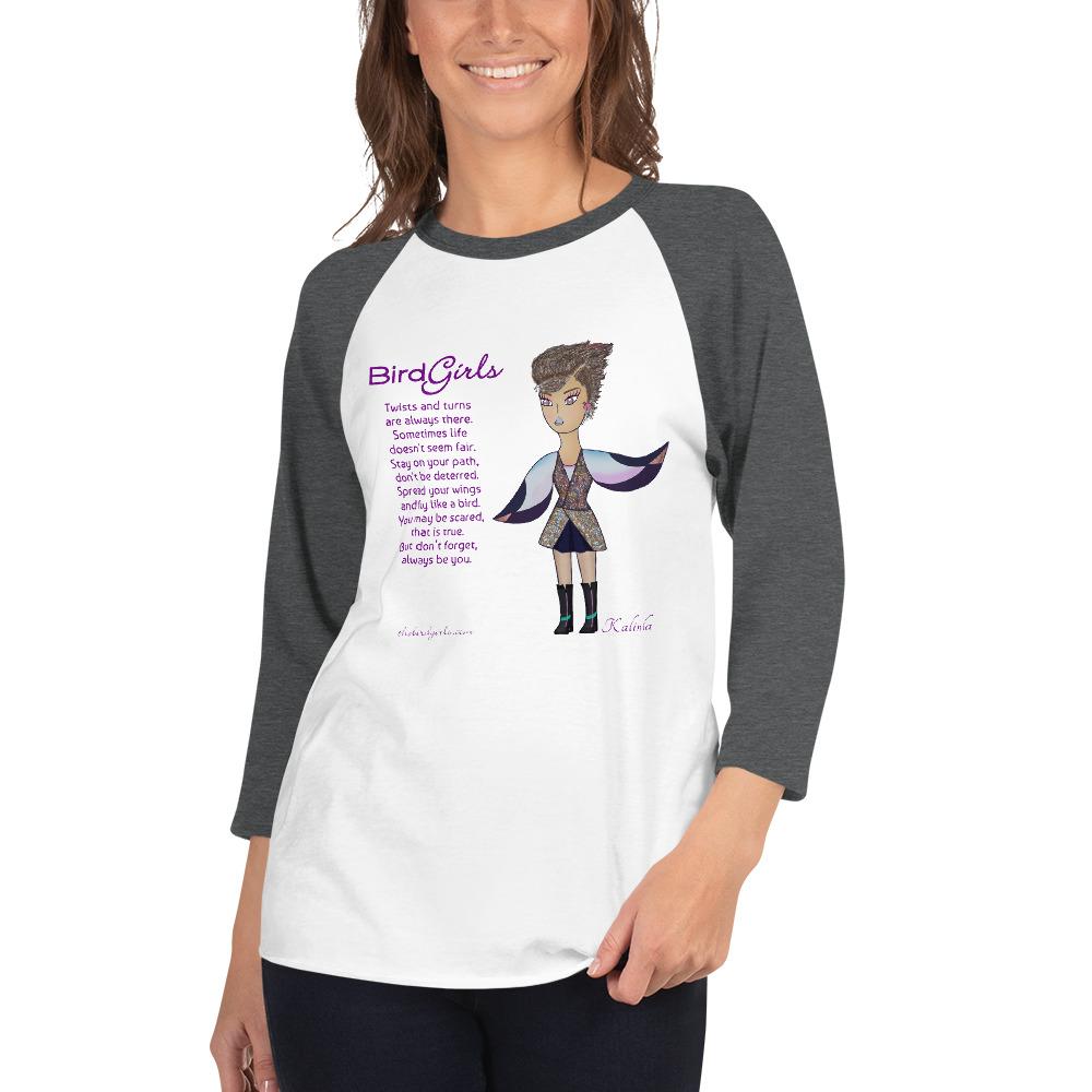 Kalinda 3/4 sleeve raglan shirt - The BirdGirls