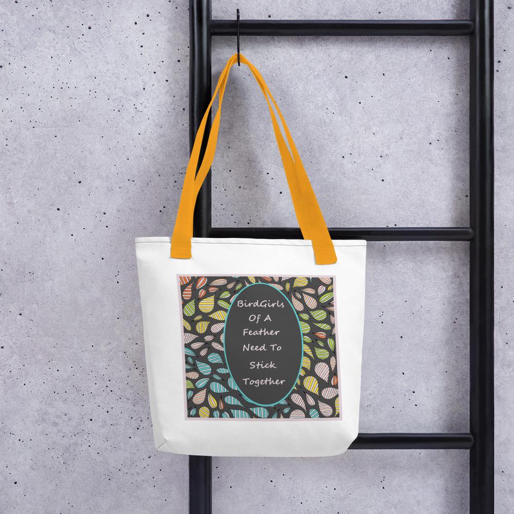 Black Feather Tote Bag - The BirdGirls