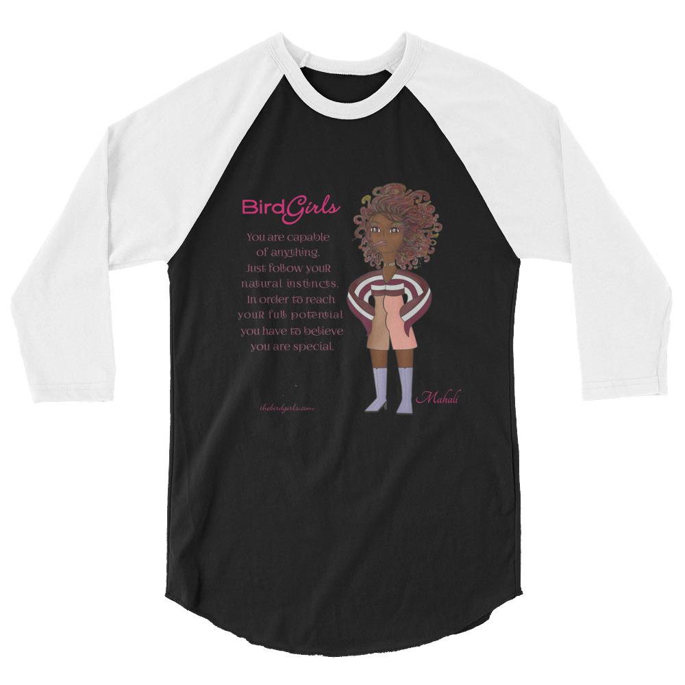 Mahalia 3/4 sleeve raglan shirt - The BirdGirls
