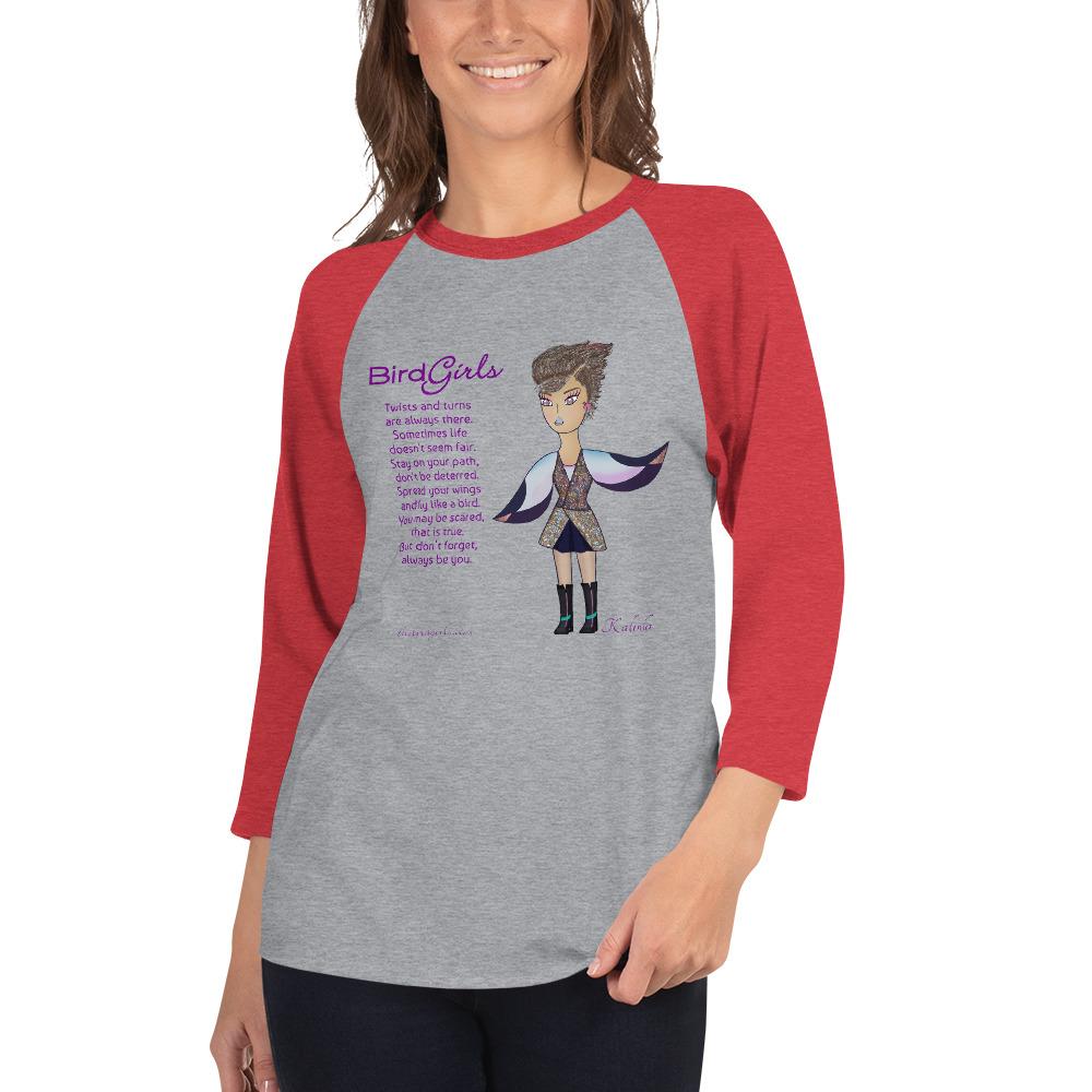 Kalinda 3/4 sleeve raglan shirt - The BirdGirls