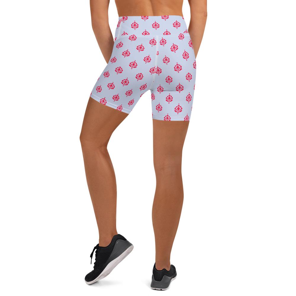 BirdGirls Red Stamp Yoga Shorts - The BirdGirls