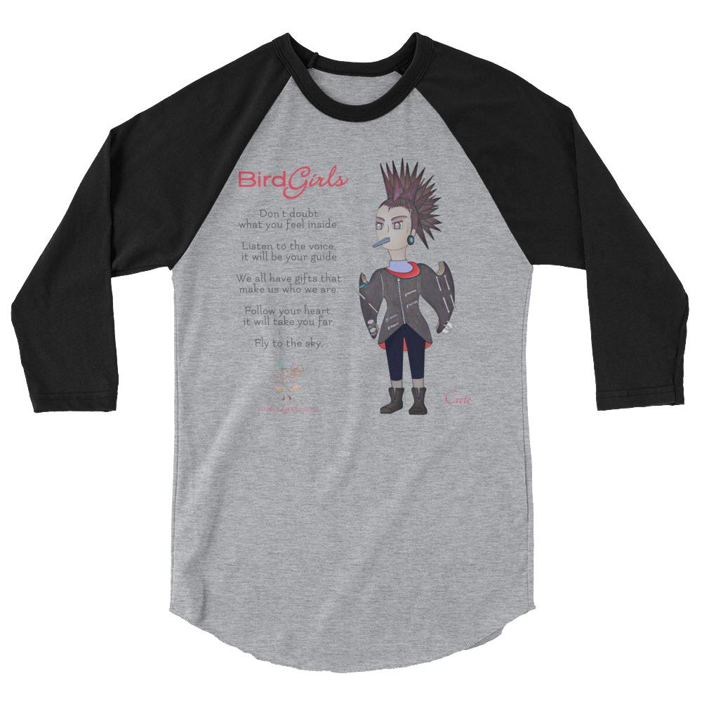Crete 3/4 sleeve raglan shirt - The BirdGirls