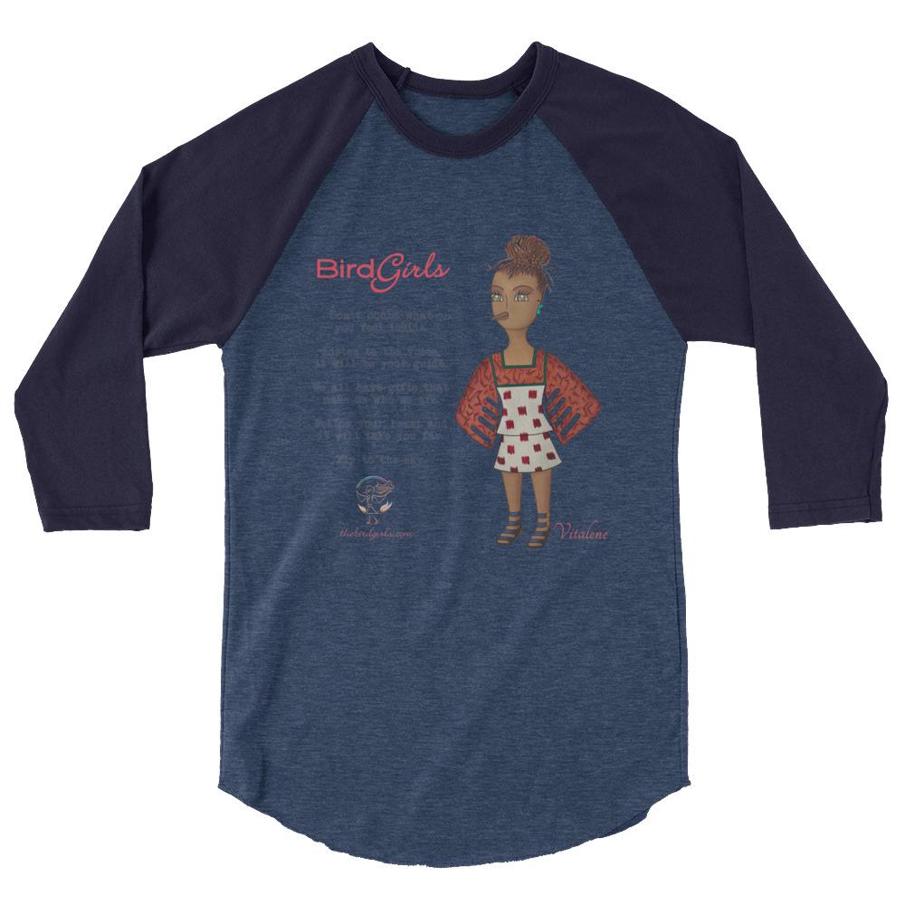 Vitalene 3/4 sleeve raglan shirt - The BirdGirls