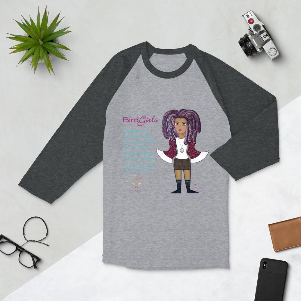 Turaco 3/4 sleeve raglan shirt - The BirdGirls
