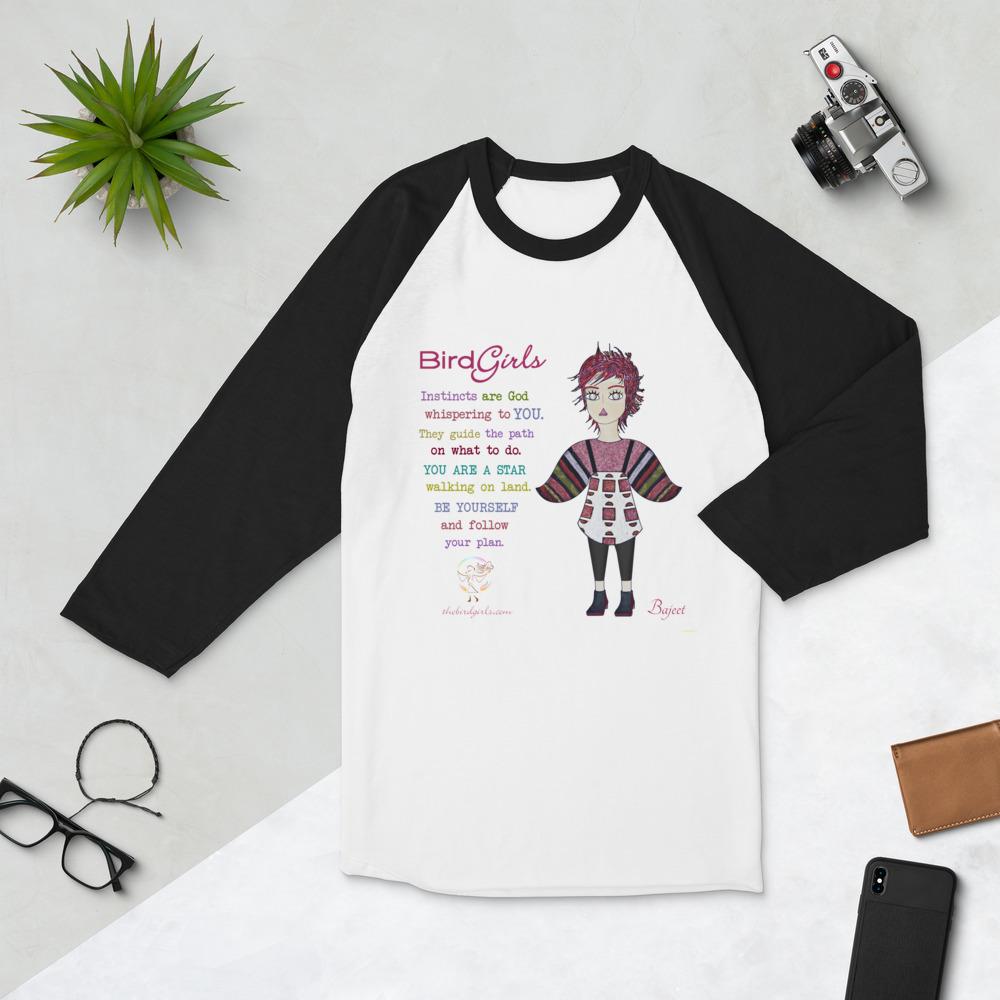 Bajeet 3/4 sleeve raglan shirt - The BirdGirls