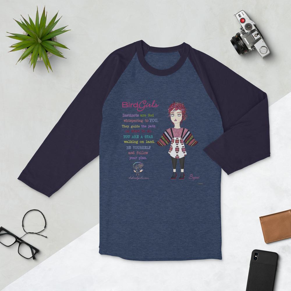 Bajeet 3/4 sleeve raglan shirt - The BirdGirls