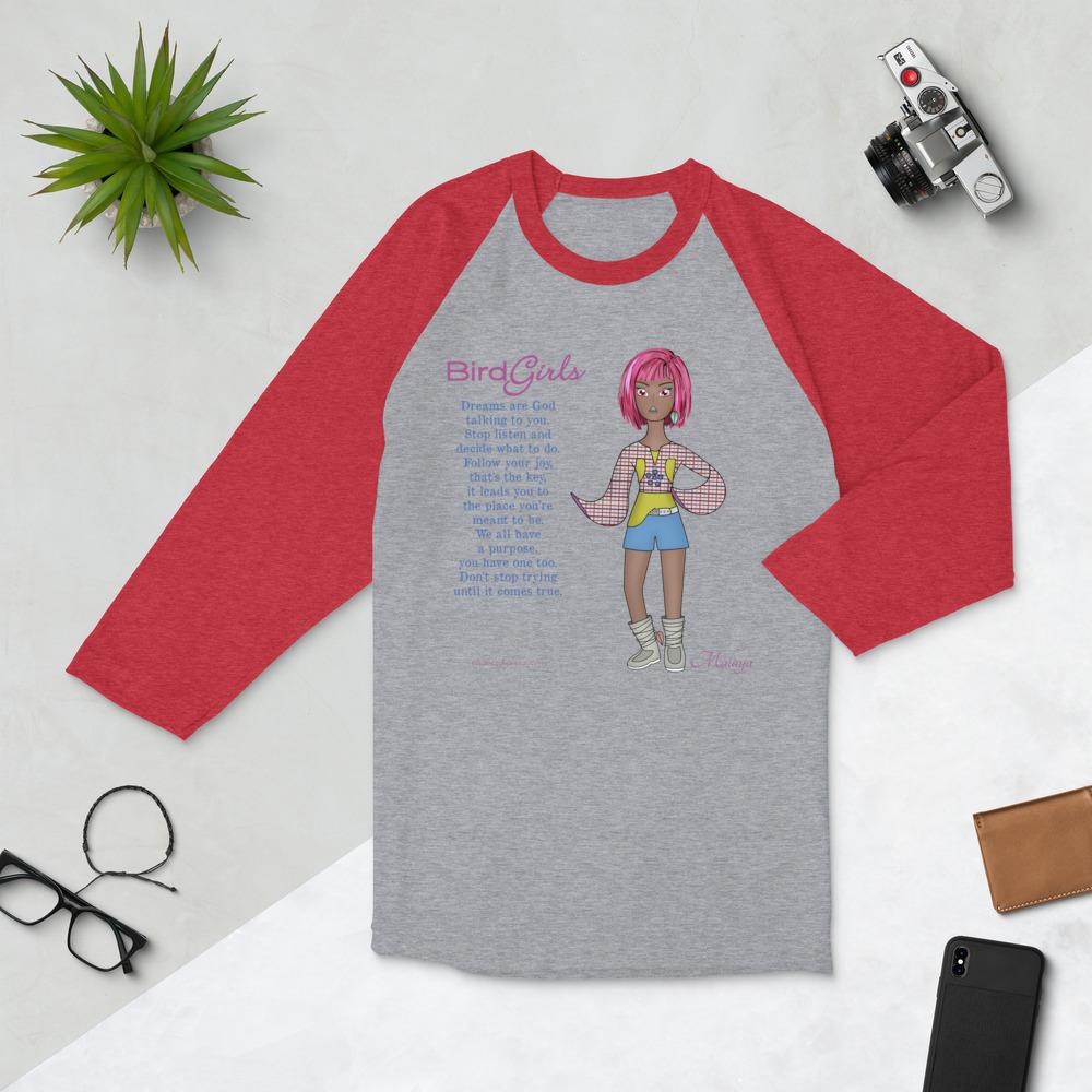Malaya 3/4 sleeve raglan shirt - The BirdGirls
