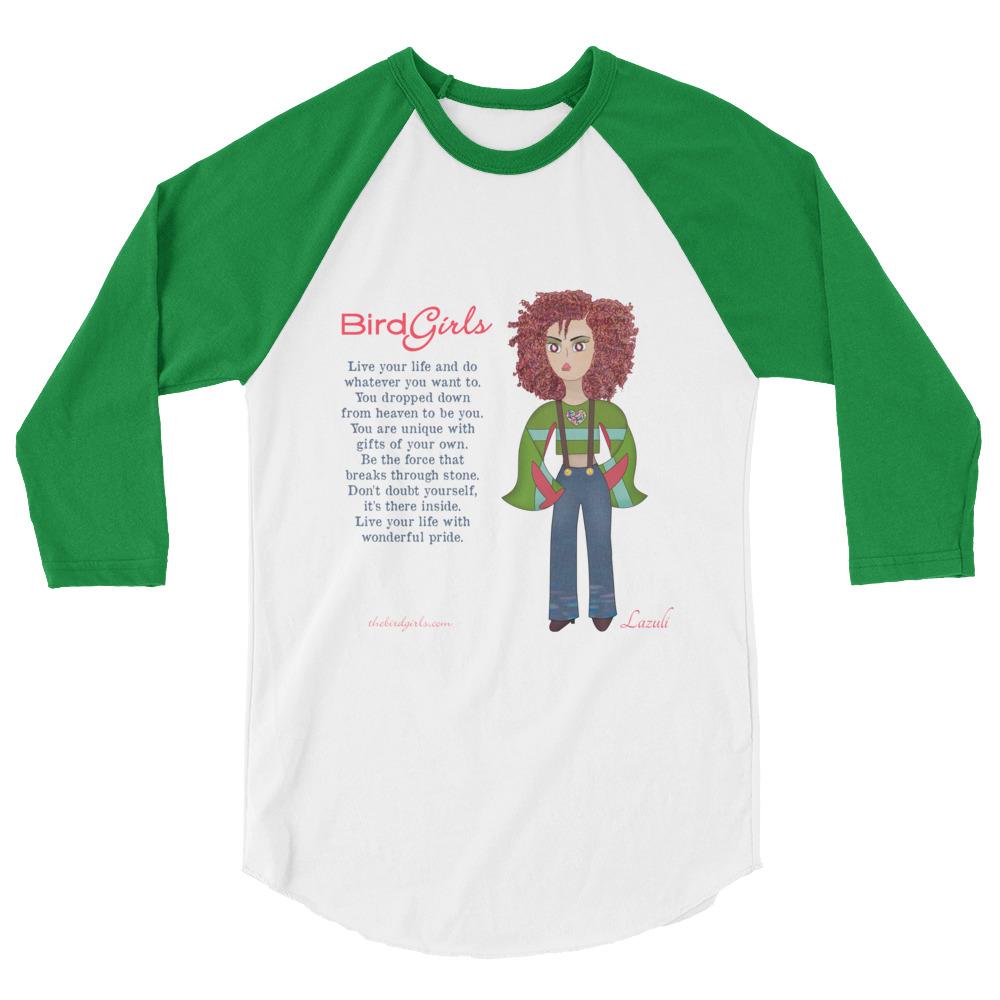 Lazuli 3/4 sleeve raglan shirt - The BirdGirls