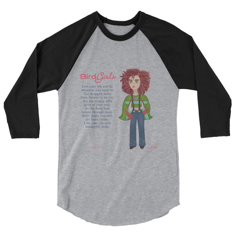 Lazuli 3/4 sleeve raglan shirt - The BirdGirls