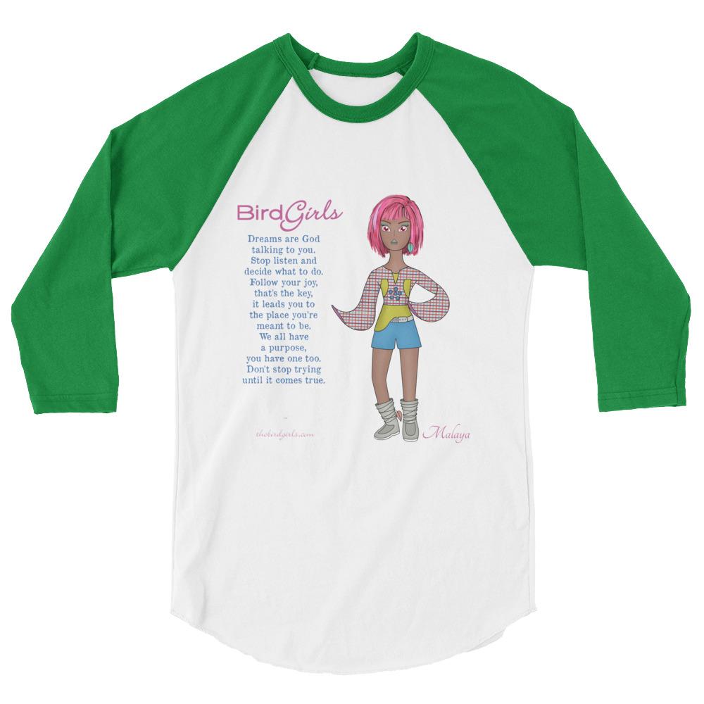 Malaya 3/4 sleeve raglan shirt - The BirdGirls