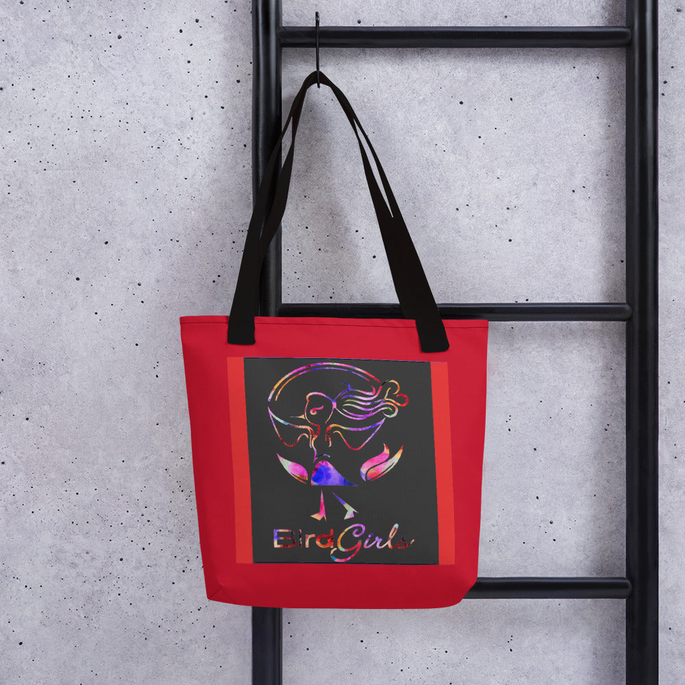 Black Mulit-Colored BirdGirl Tote bag - thebirdgirls.com