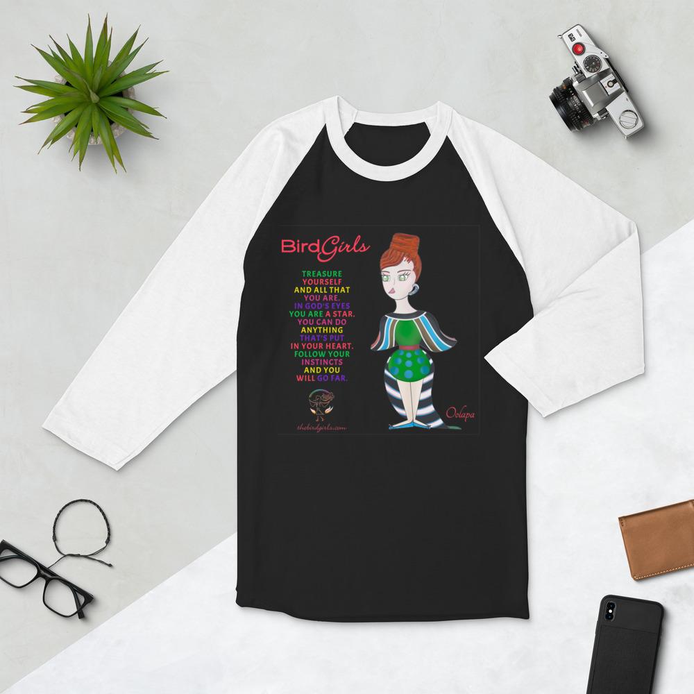 Oolpap3/4 sleeve raglan shirt - The BirdGirls