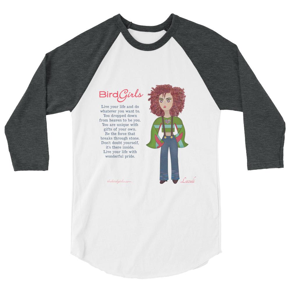 Lazuli 3/4 sleeve raglan shirt - The BirdGirls